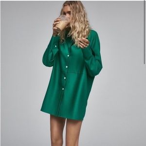 Women's Green Button Down Shirt